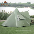 Camel 5-6 человек Pyramid палатка на открытом воздухе Rain Rain-Resect UPF50+ солнцезащитный крем Складывание индийского семейного кемпинга палатка Оптовые палатки автоматические палатки